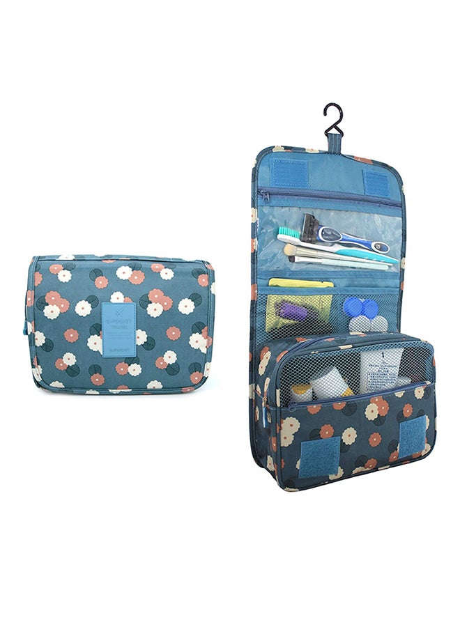 Multifunction Travel Cosmetic Organizer Bag Blue/Pink/White - Image 2