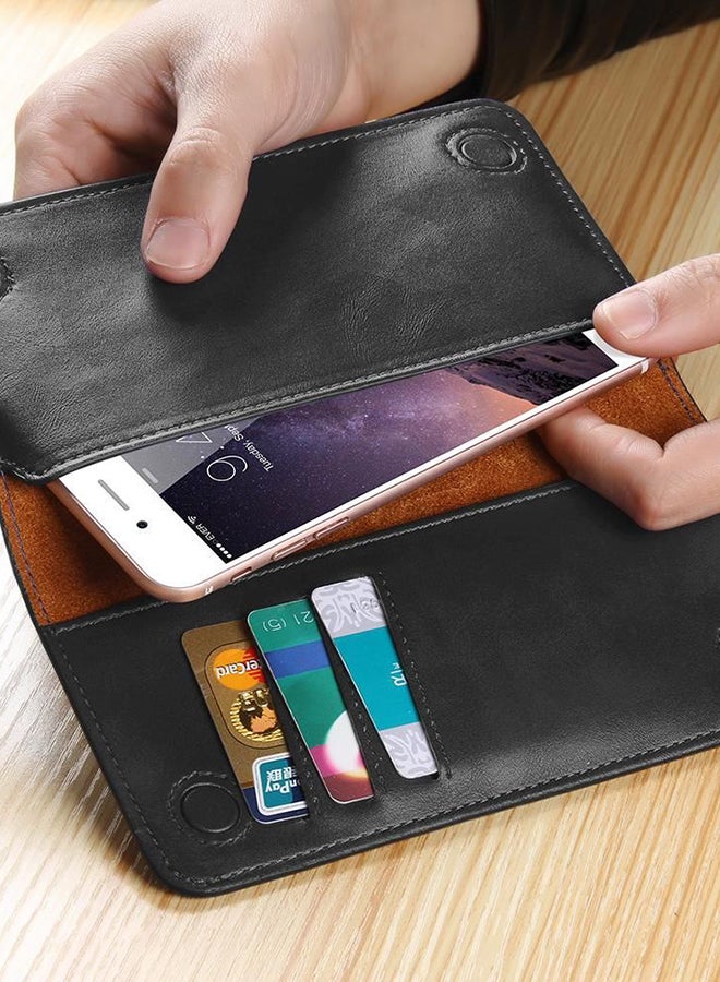 Generic - Wallet Case Cover For Apple iPhone 6/6s Black - Image 1