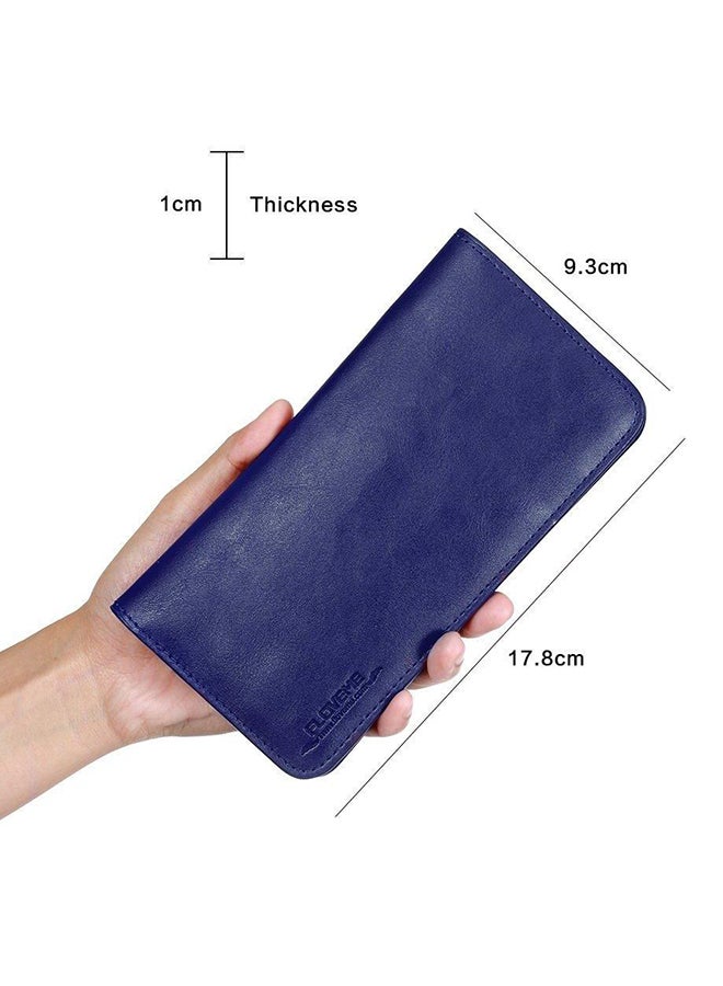 Generic - Wallet Case Cover For Huawei P8 Lite Blue - Image 1