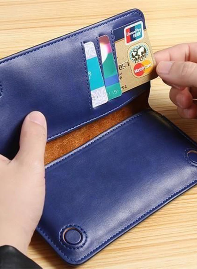 Generic - Wallet Case Cover For Huawei P8 Lite Blue - Image 1