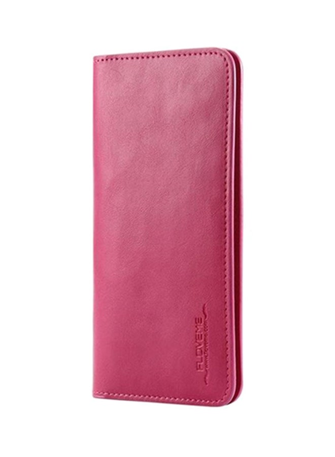 Wallet Case Cover For Apple iPhone 7 Pink - Image 1