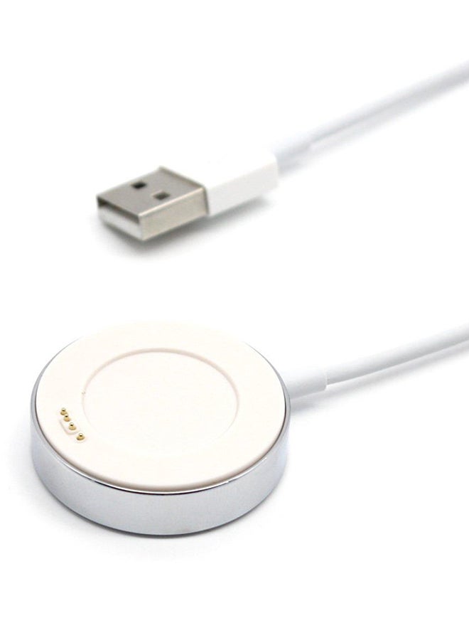 قاعدة شحن محمولة بمنفذ USB للساعة الذكية هواوي W1 أبيض