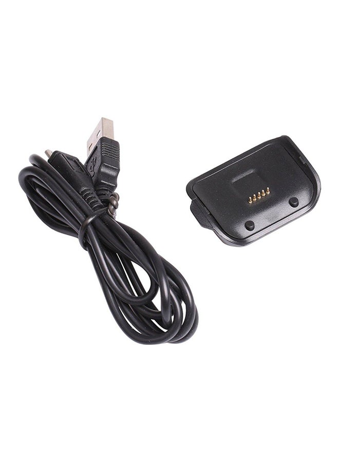 USB Charging Cradle For Samsung Gear Live SM-R382 Black  - Image 1
