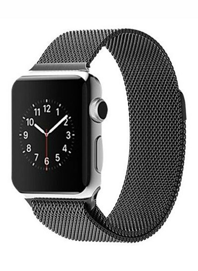 سوار بديل لساعة أبل بقياس 42 مم أسود - Image 3