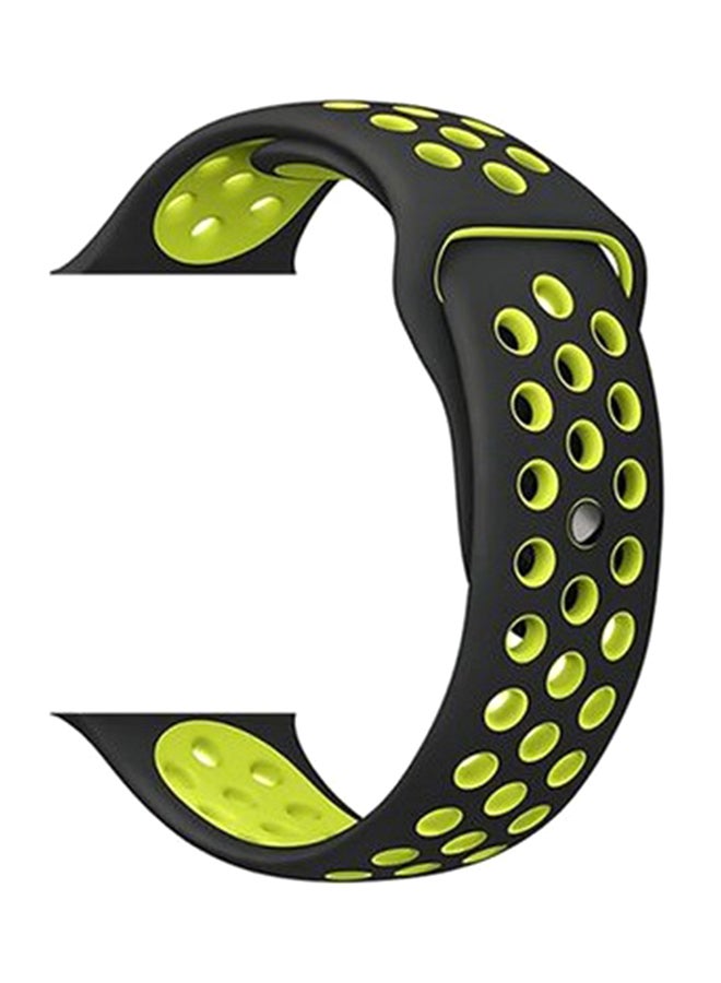 Generic - Replacement Band For Apple Watch Series 3/2/1 Black/Green - Image 1