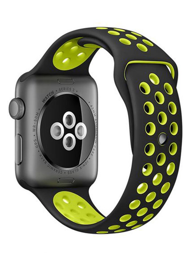 Generic - Replacement Band For Apple Watch Series 3/2/1 Black/Green - Image 1