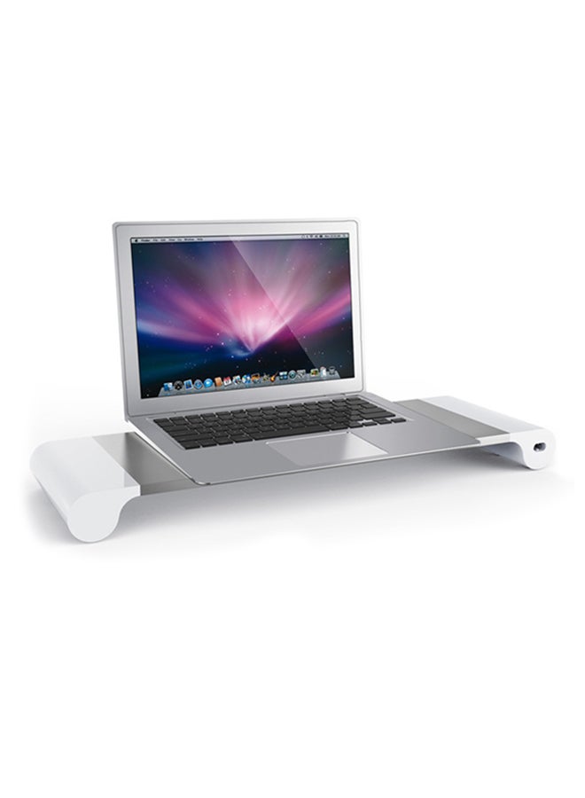 حامل كمبيوتر محمول سبيس بار مع منفذ USB فضي - Image 2