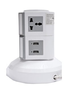 Generic 8-Way Multi Socket Extension Cord White/Grey  - Image 3