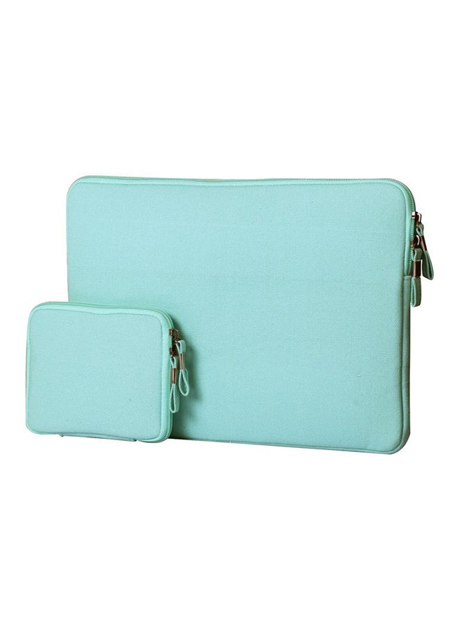 Protective Sleeve With Pouch For Apple MacBook Air 11-Inch Green  - Image 1