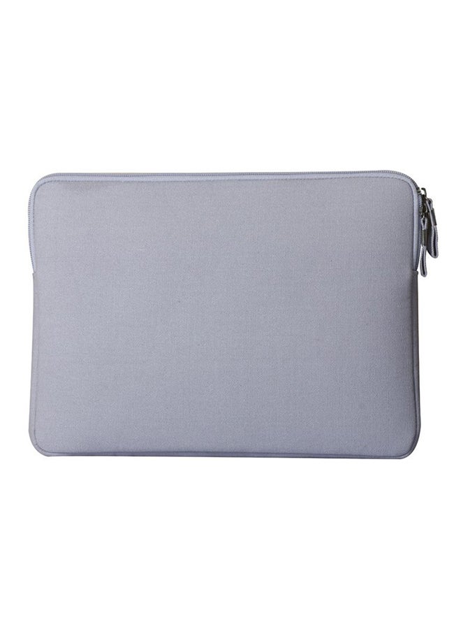 Protective Sleeve With Pouch For Apple MacBook Air 11-Inch Grey  - Image 2