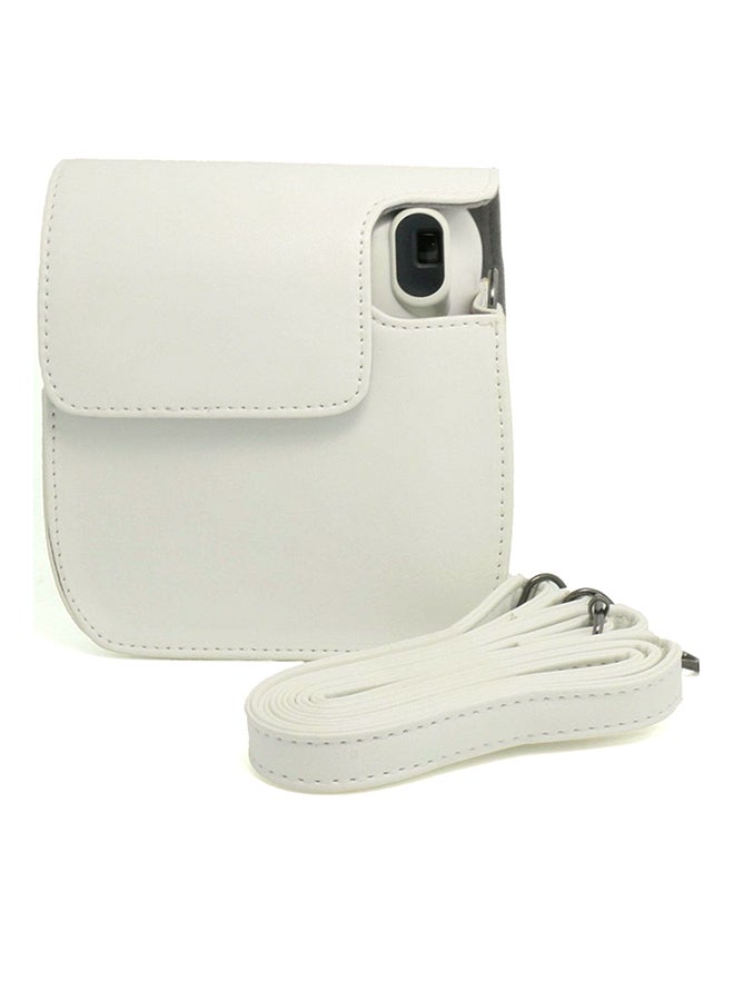CAIUL Camera Case Cover With Strap For Fujifilm Instax Mini 25 White - Image 2
