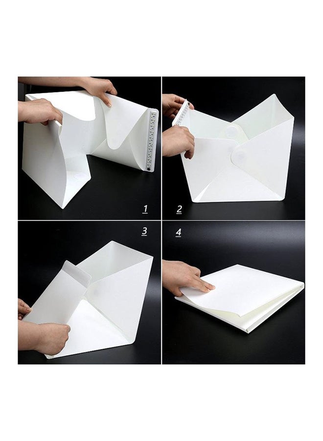 صندوق إضاءة قابل للطي لاستديوهات التصوير أبيض/ أسود - Image 4