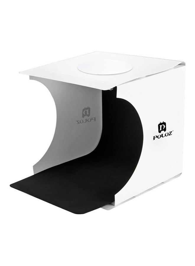 PULUZ - Portable Photography LED Panel Studio Box With Cable And 2 Backdrop White/Black - Image 1