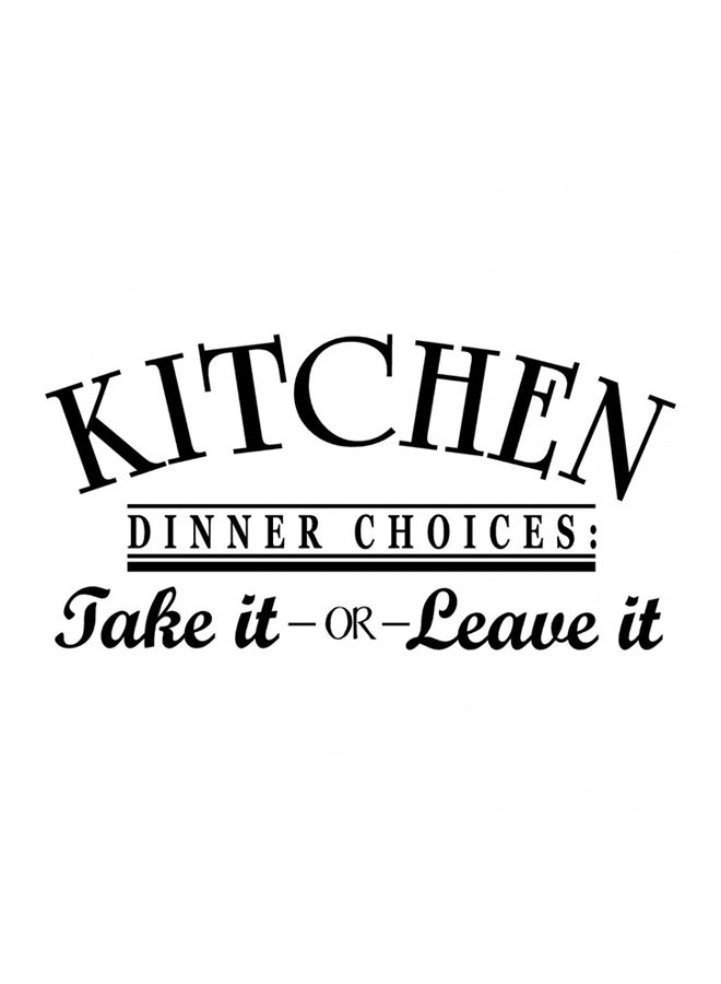 Spoil Your Wall Waterproof Funny Kitchen Quote Decorative Wall Sticker Black 90x40cm  - Image 1