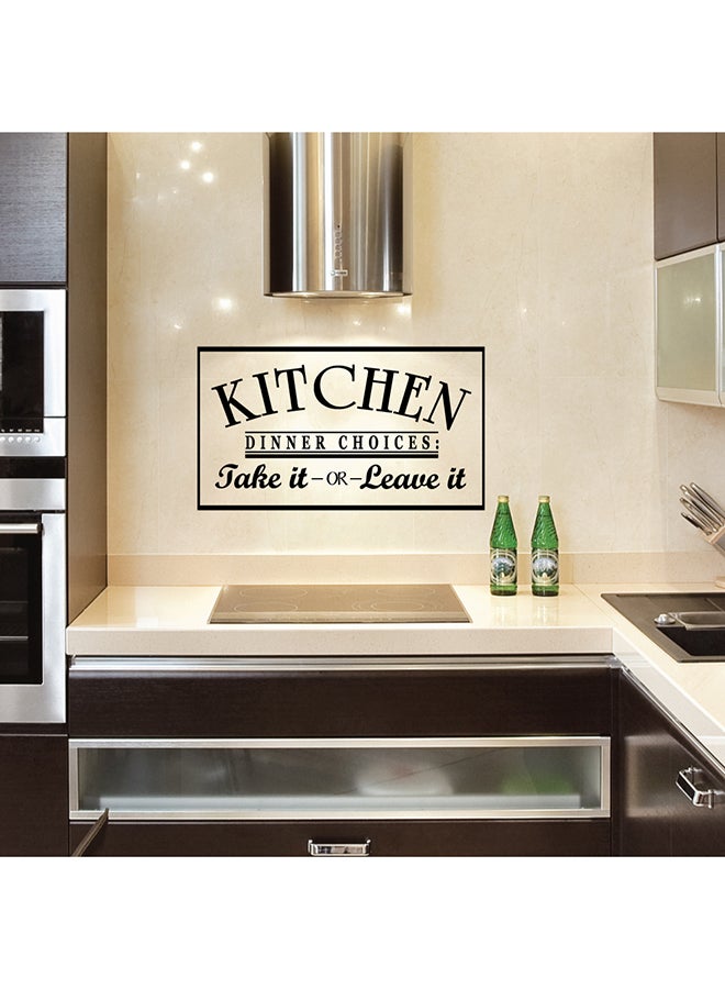 Spoil Your Wall Waterproof Funny Kitchen Quote Decorative Wall Sticker Black 90x40cm  - Image 2
