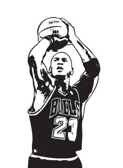 Spoil Your Wall Waterproof Basketball Design Decorative Wall Sticker Black 60x90centimeter  - Image 1
