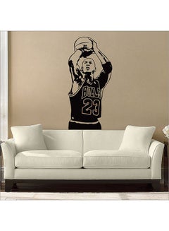 Spoil Your Wall Waterproof Basketball Design Decorative Wall Sticker Black 60x90centimeter  - Image 2