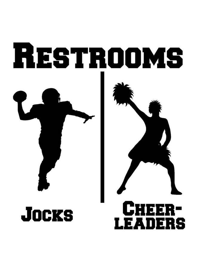 Spoil Your Wall Restroom Decorative Wall Sticker Black 40x35cm  - Image 1