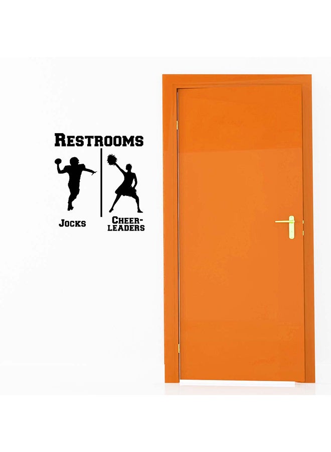 Spoil Your Wall Restroom Decorative Wall Sticker Black 40x35cm  - Image 2