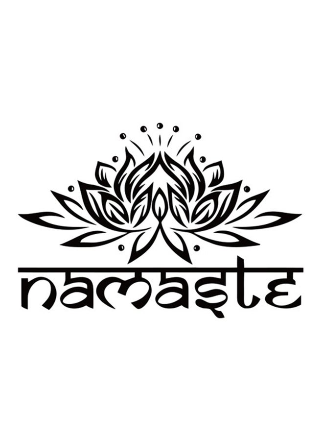 Spoil Your Wall Namaste Lotus Decorative Wall Sticker Black 80x54cm  - Image 1