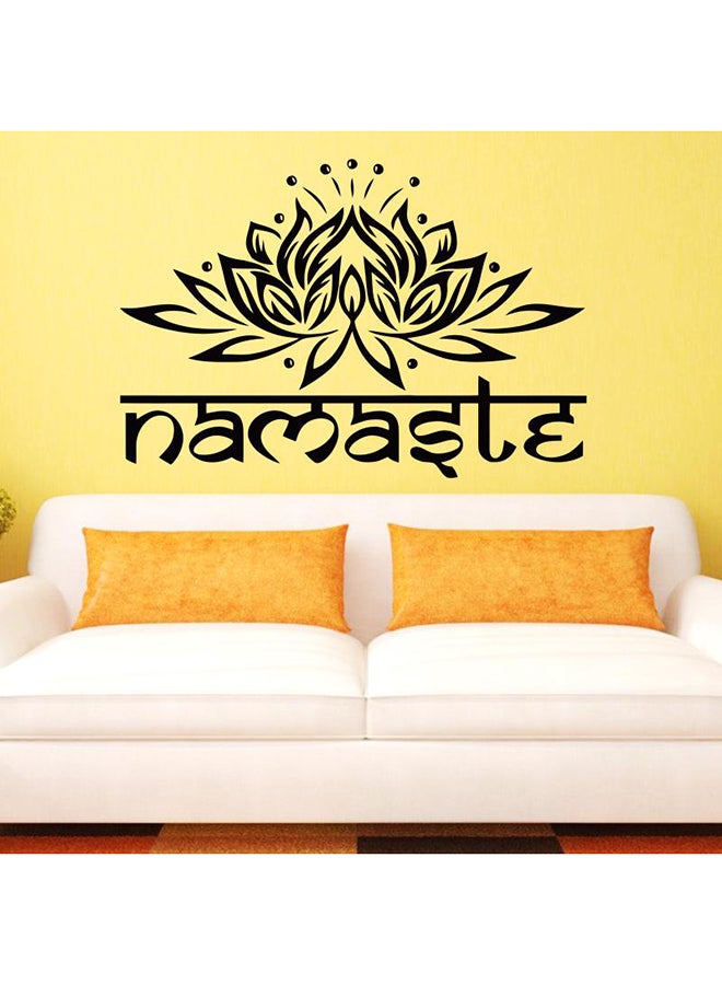 Spoil Your Wall Namaste Lotus Decorative Wall Sticker Black 80x54cm  - Image 2