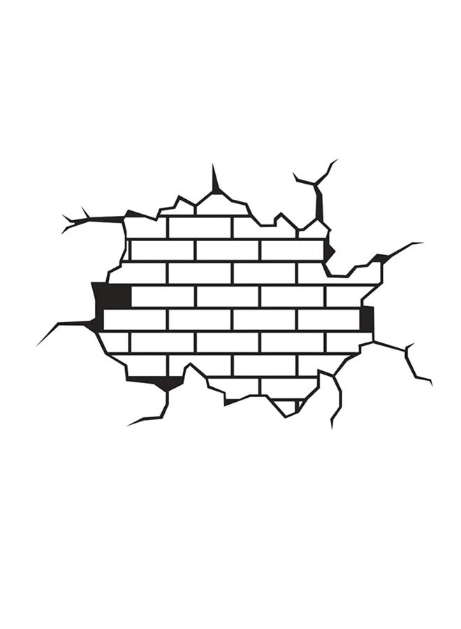 Spoil Your Wall Crack Decorative Wall Sticker Black 80x55cm  - Image 1