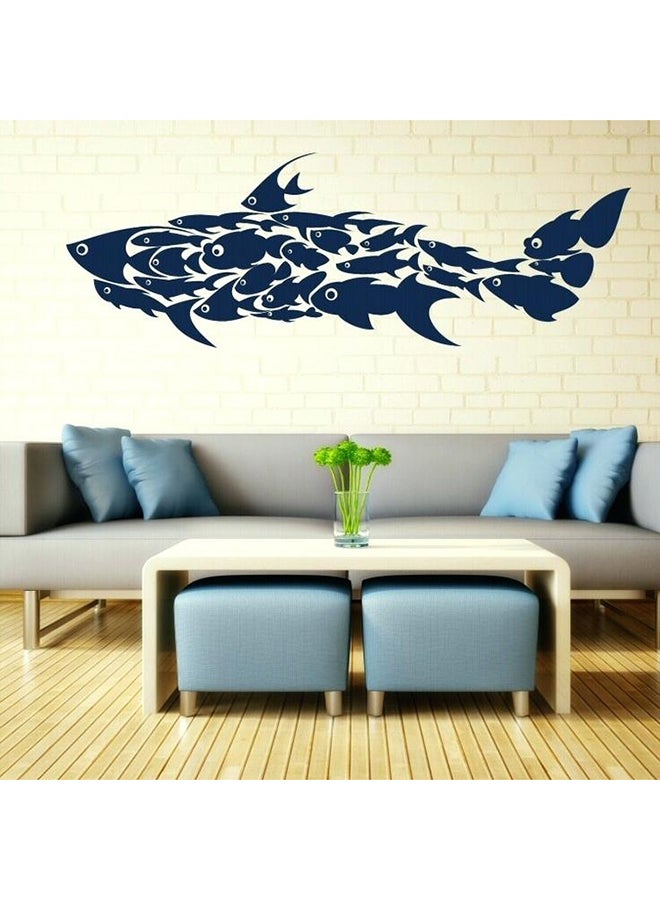 Spoil Your Wall Shark Design Decorative Wall Decal Blue 80x40cm 