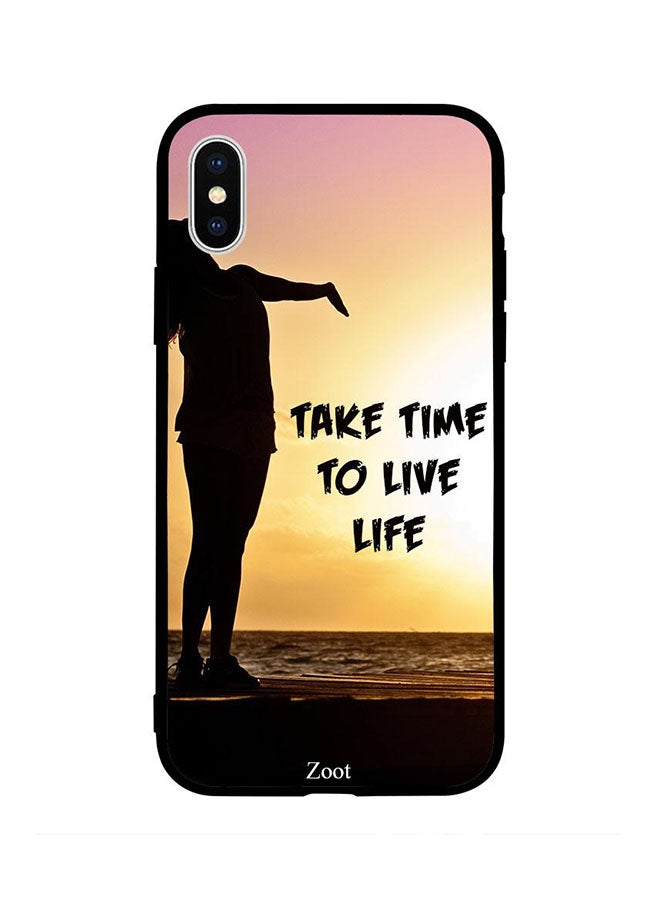 Zoot Protective Case Cover For Apple iPhone XS Take Time To Live Life