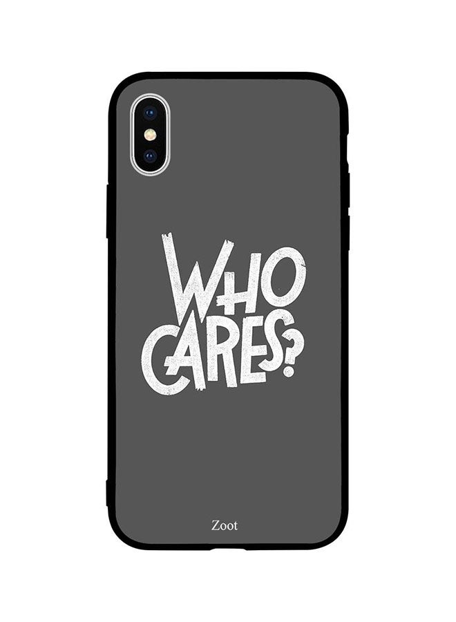 Zoot Protective Case Cover For Apple iPhone XS Who Cares?