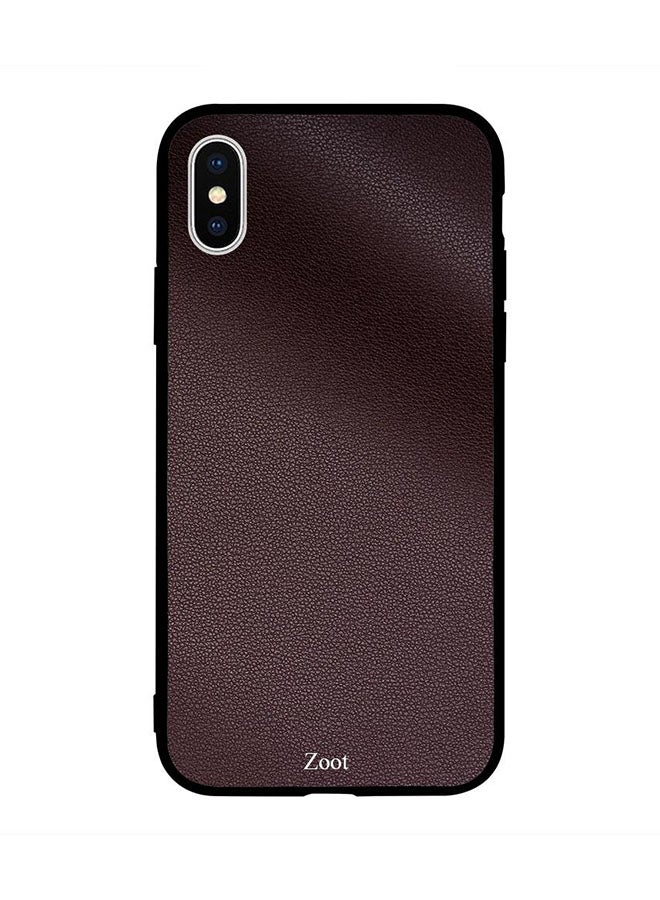 Zoot Protective Case Cover For Apple iPhone XS Brown Leather Pattern