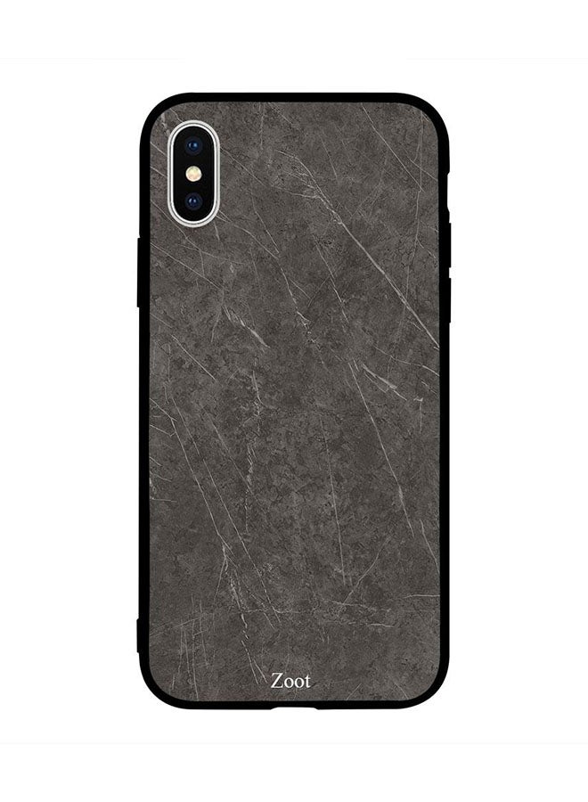 Zoot Protective Case Cover For Apple iPhone XS Dark Grey Marble Pattern