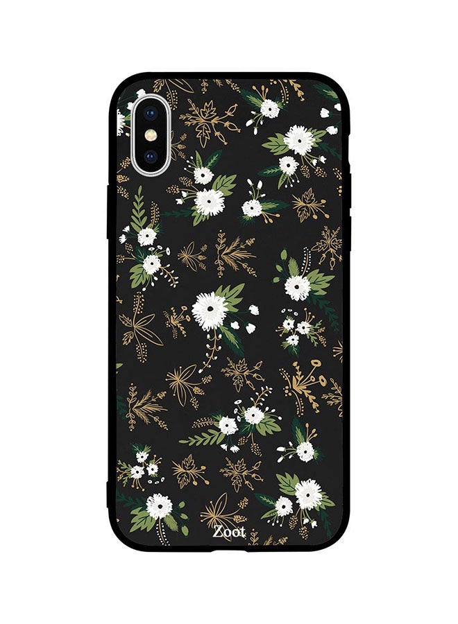 Zoot Protective Case Cover For Apple iPhone XS Max Black White Flowers