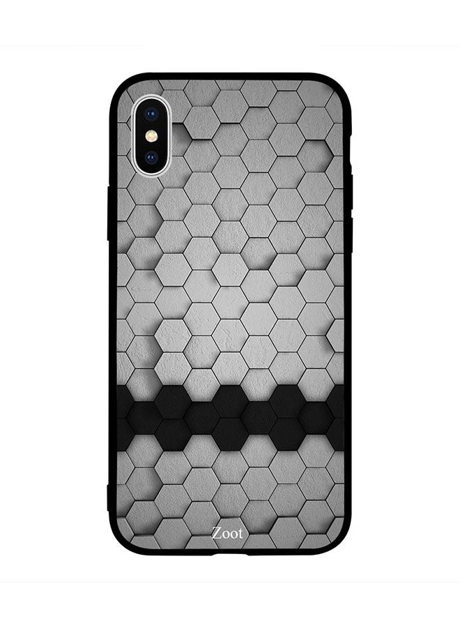 Zoot Protective Case Cover For Apple iPhone XS Max Off On Hexagon Pattern