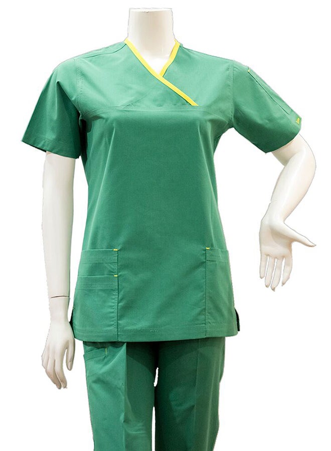 أكسجين - طقم زيّ طبي B42 أخضر/ أصفر - Image 1