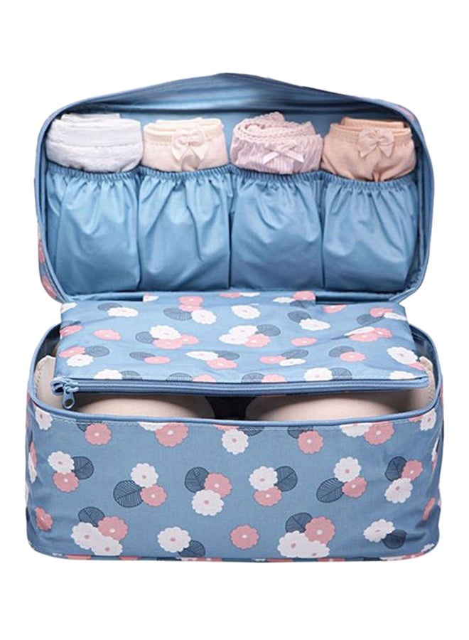 Waterproof Travel Bra Storage Bag Blue/White/Black  - Image 1