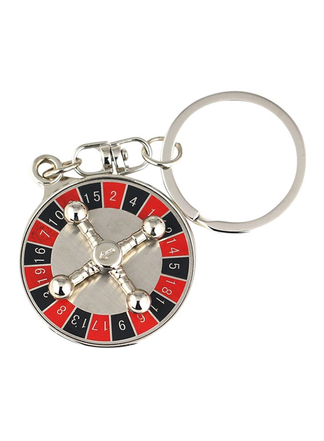 Free Spinning Casino Roulette Wheel Keychain Silver/Red/Black - v1537949196/N17064314A_1