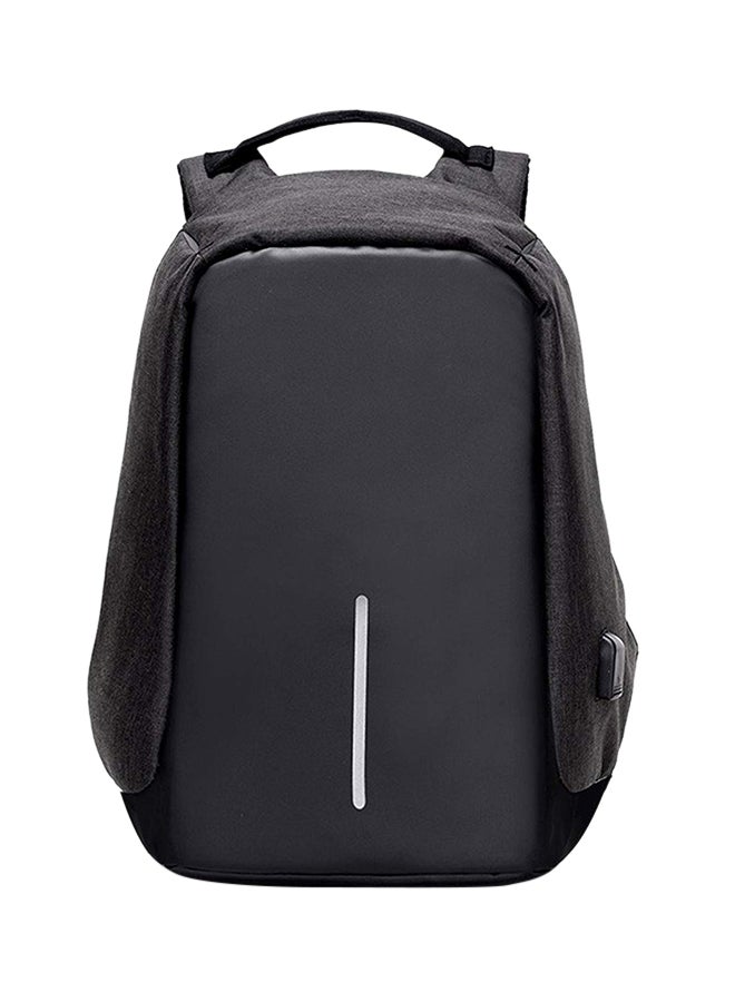 Generic Laptop Backpack With USB Charging Port Fits Upto 14-Inch Laptop Black  - Image 1