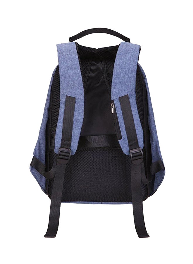 Anti-Theft Backpack For 15.6-Inch Laptop Black/Blue - Image 2