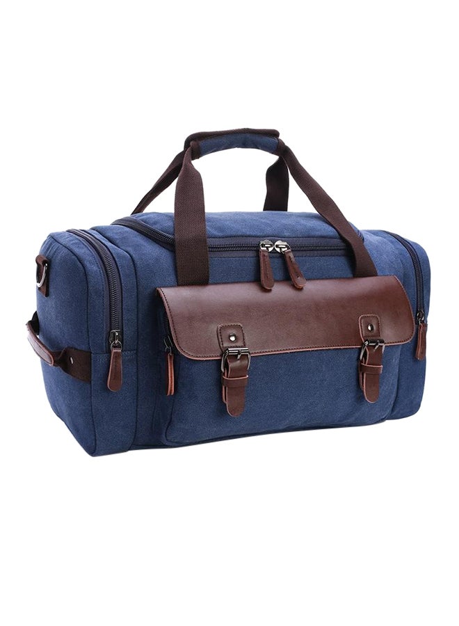 Waterproof Travel Duffle Bag Blue/Brown - Image 1