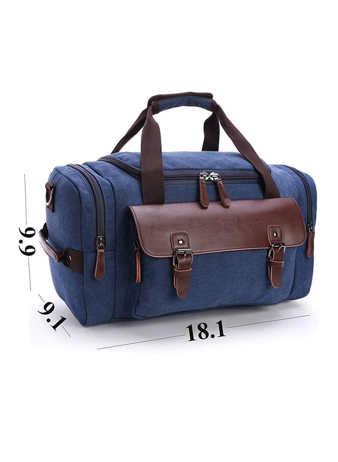 Waterproof Travel Duffle Bag Blue/Brown - Image 2