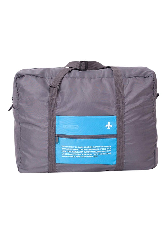 Foldable Travel Duffle Bag Grey/Blue