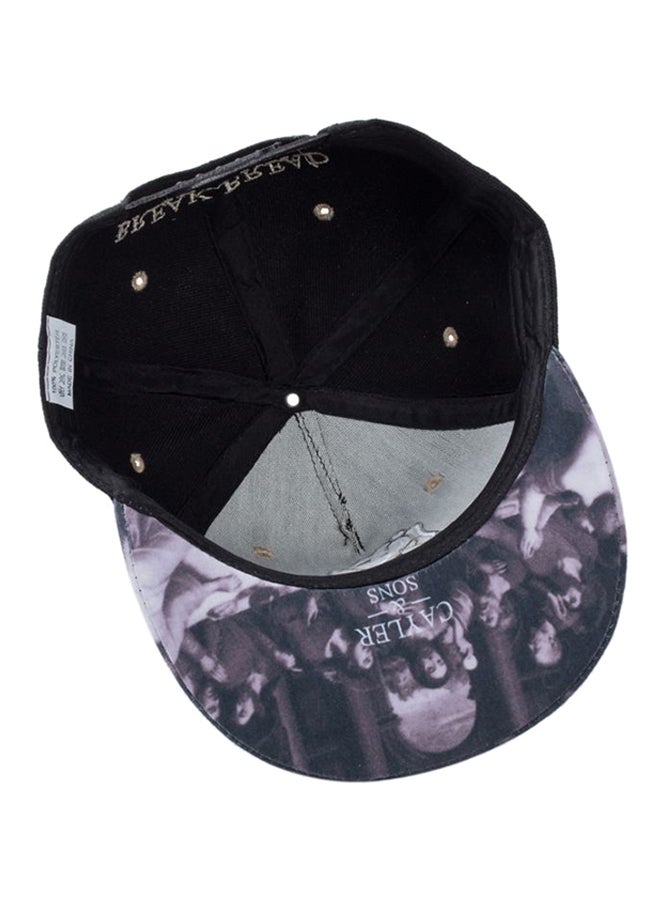 Hand Of Prayer Snapback Hip Hop Baseball Cap Black/Grey - Image 4
