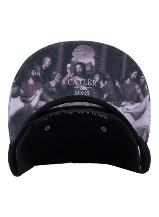 Hand Of Prayer Snapback Hip Hop Baseball Cap Black/Grey - Image 5