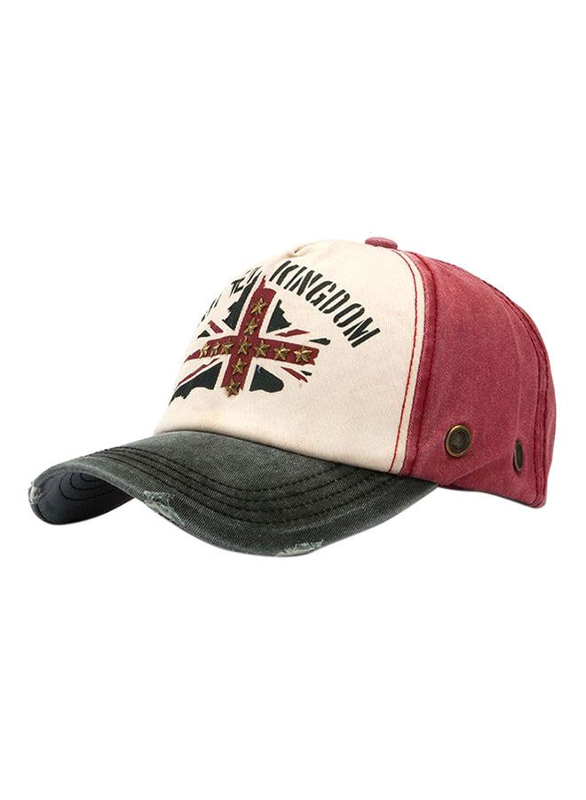 Cross Stars Baseball Hip-Pop Cap Black/Beige/Red 