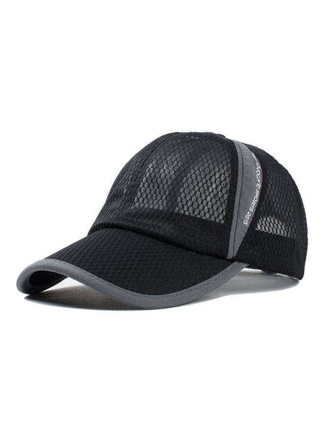 Summer Outdoor Fashion Baseball Quick-Drying Cap Black/Grey - Image 4