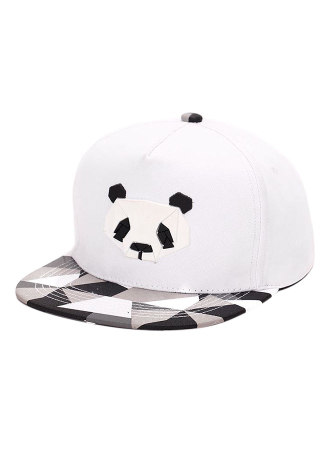 Cute Cartoon Panda Pattern Adjustable Snapback Baseball Cap White/Black/Grey - Image 2