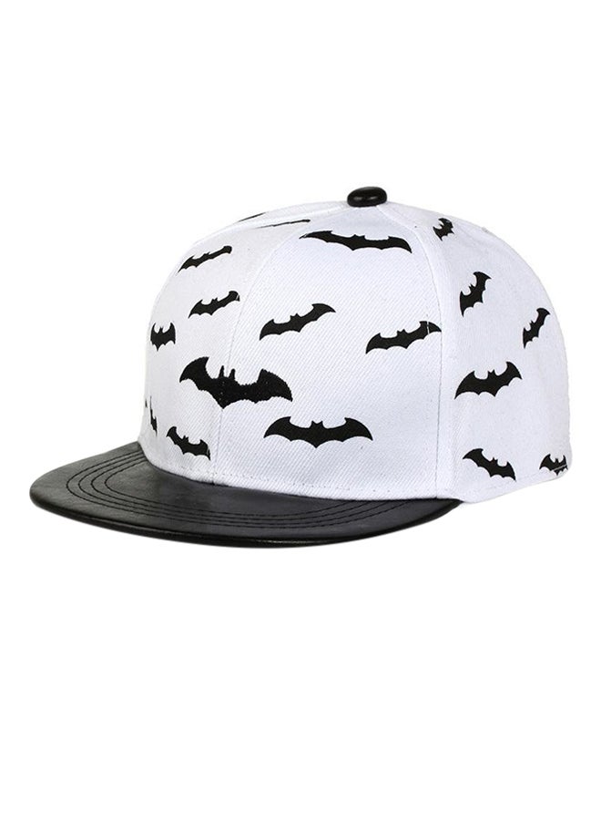 Cute Batman Cartoon Hip Hop Baseball Cap Black/White - Image 2