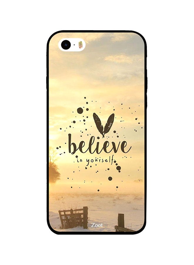 زوت غطاء حماية واقي لهاتف أبل آيفون 5S تصميم مطبوع عليه "Believe In Yourself" 