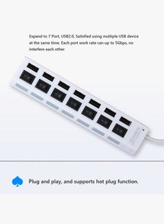 KKmoon 7 Port USB Hub Black/White  - Image 2