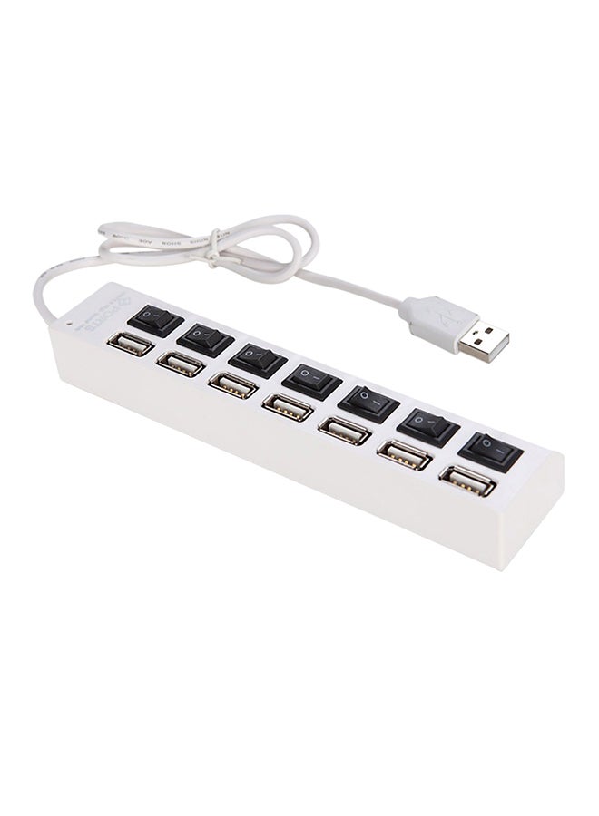 كيه كيه مون موزع بـ 7 منافذ USB أسود/ أبيض  - Image 1